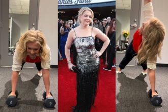 Melissa Joan Hart Does Push-Ups in Heels with 15-lb Weights