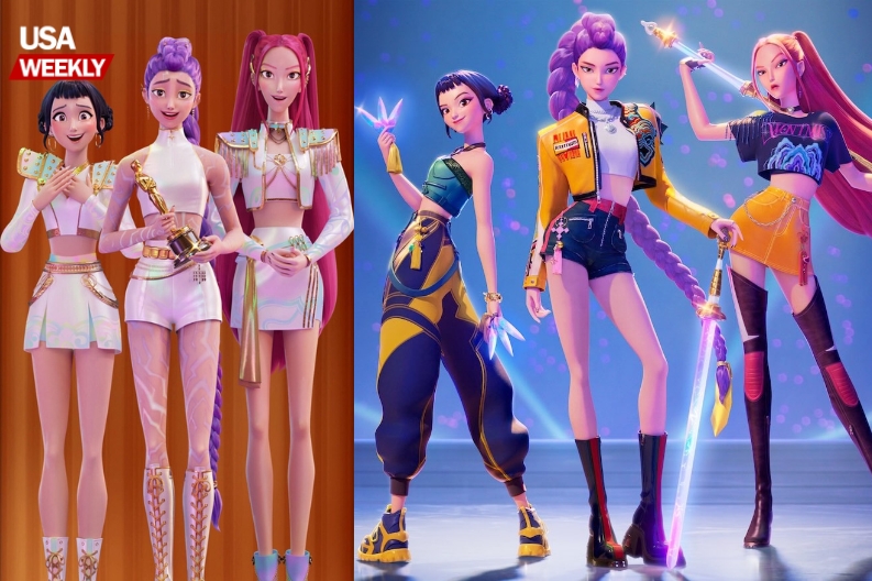 All members of Huntrix in KPop Demon Hunters