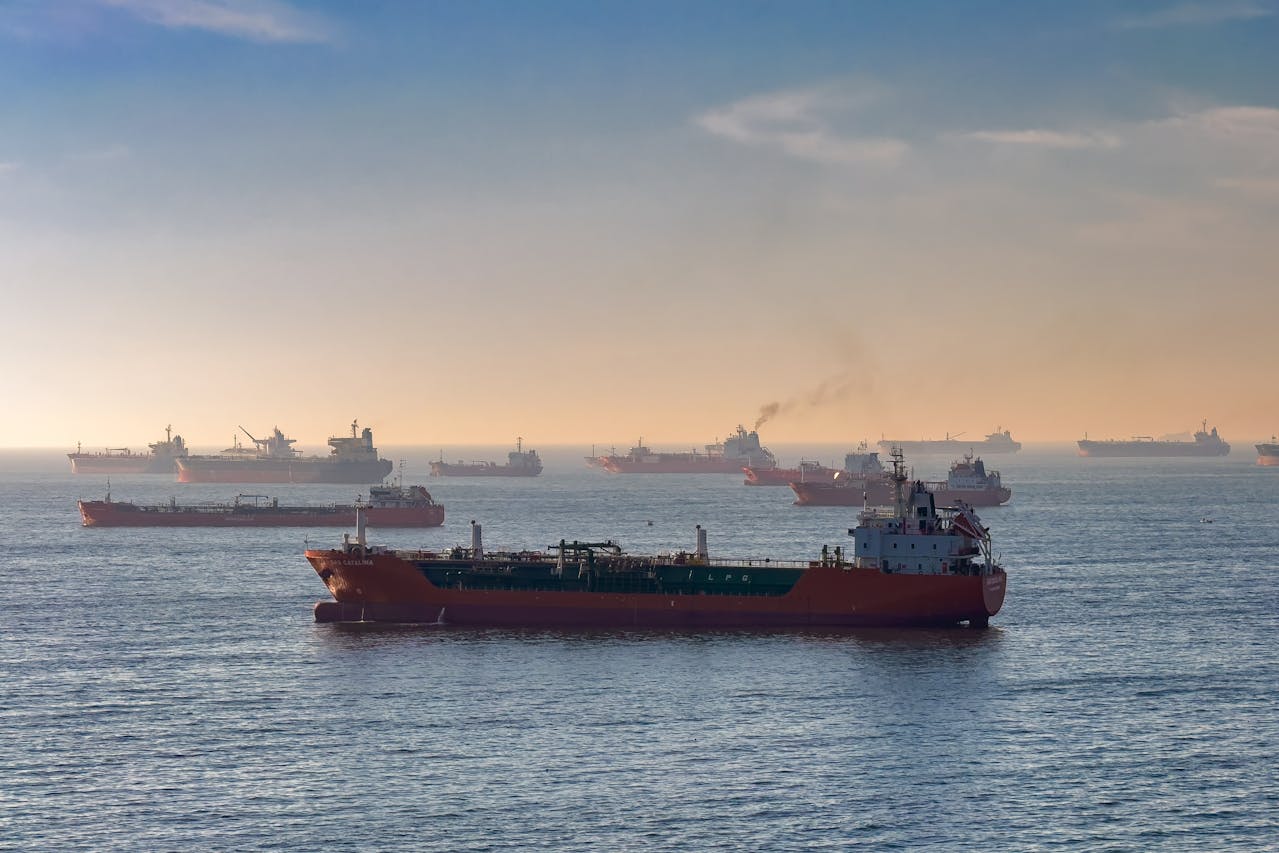 Cargo ships and oil tankers